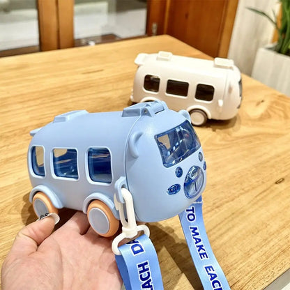 Cartoon Bus Straw Cup for Kids
