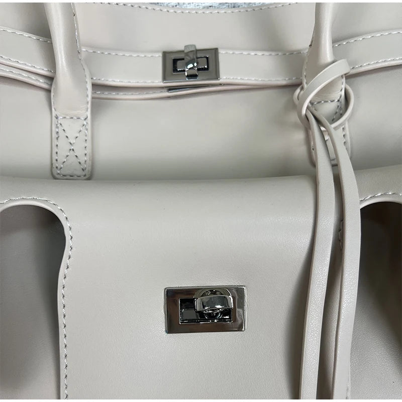 Square Buckle Design Luxury Handbag