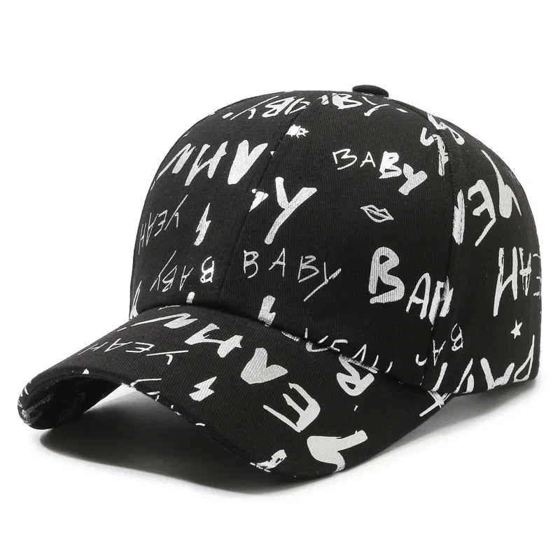 Female Male Sport Butterfly Smiling Face Letter Visors Cap