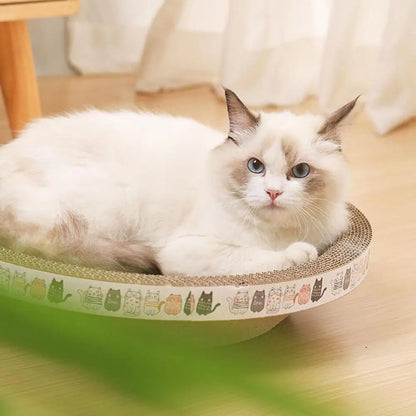 Cat Scratcher Cardboard Round Oval Cat Scratch Pad