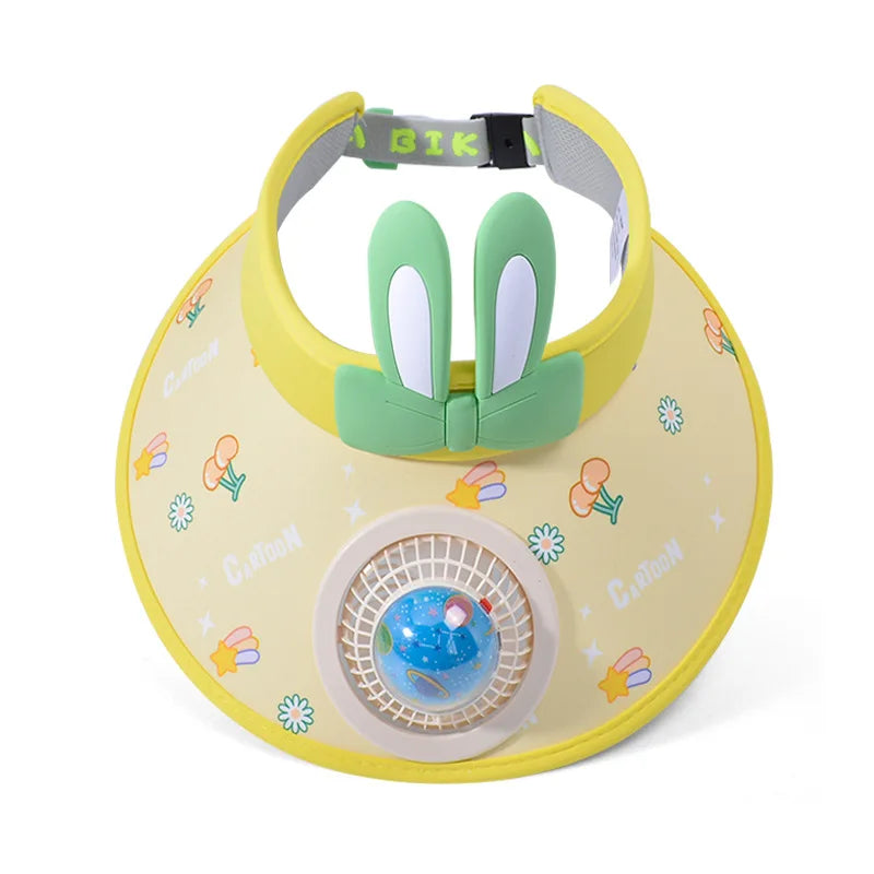 UV Protection Charging Fan Cap