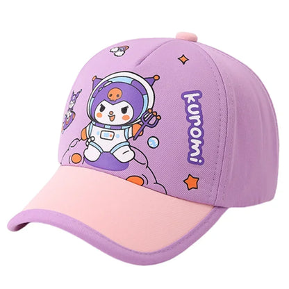 Anime Cartoon Sanrio Kuromi Caps 2-8 Years Kids Mesh Hat