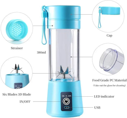 Portable Blender for Shakes and Smoothies Rechargeable USB 380ML
