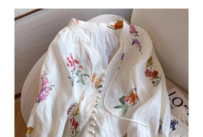 Lace & Light – Lantern Sleeve Summer Outfit