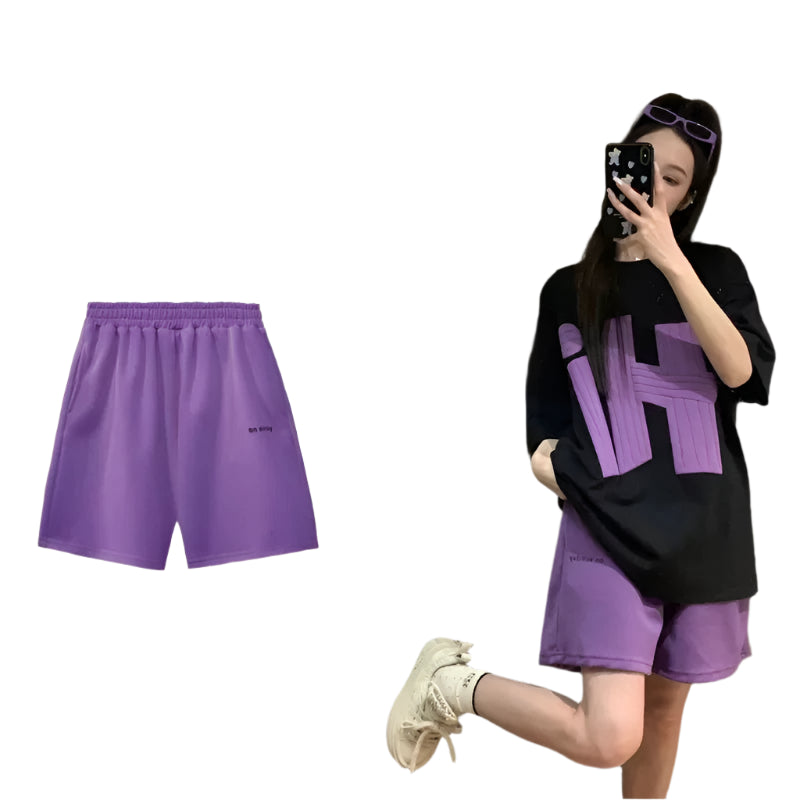 Lazy Summer Loose Fit T-shirt 2pc
