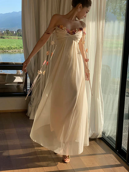 Boho Glow – Elegant Vacation Maxi Dress
