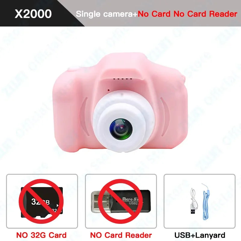 Kids Mini Digital Cameras 1080P HD  SLR Camera +TF Memory Card