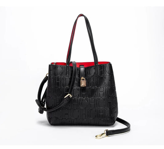Embossed Leather Handbag
