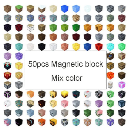 50-300PCS Magnetic Blocks Game Minecraft Magnet World Toys For Boys Girls