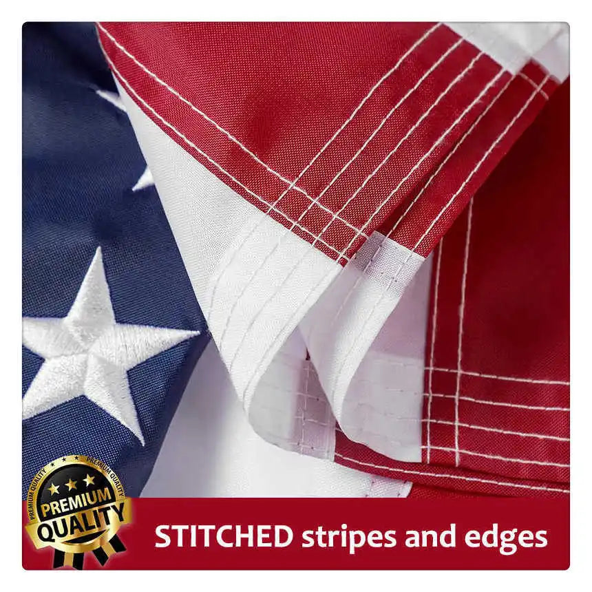 Oxford Nylon American Flag  Embroidered Stars