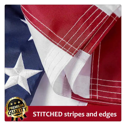 Oxford Nylon American Flag  Embroidered Stars