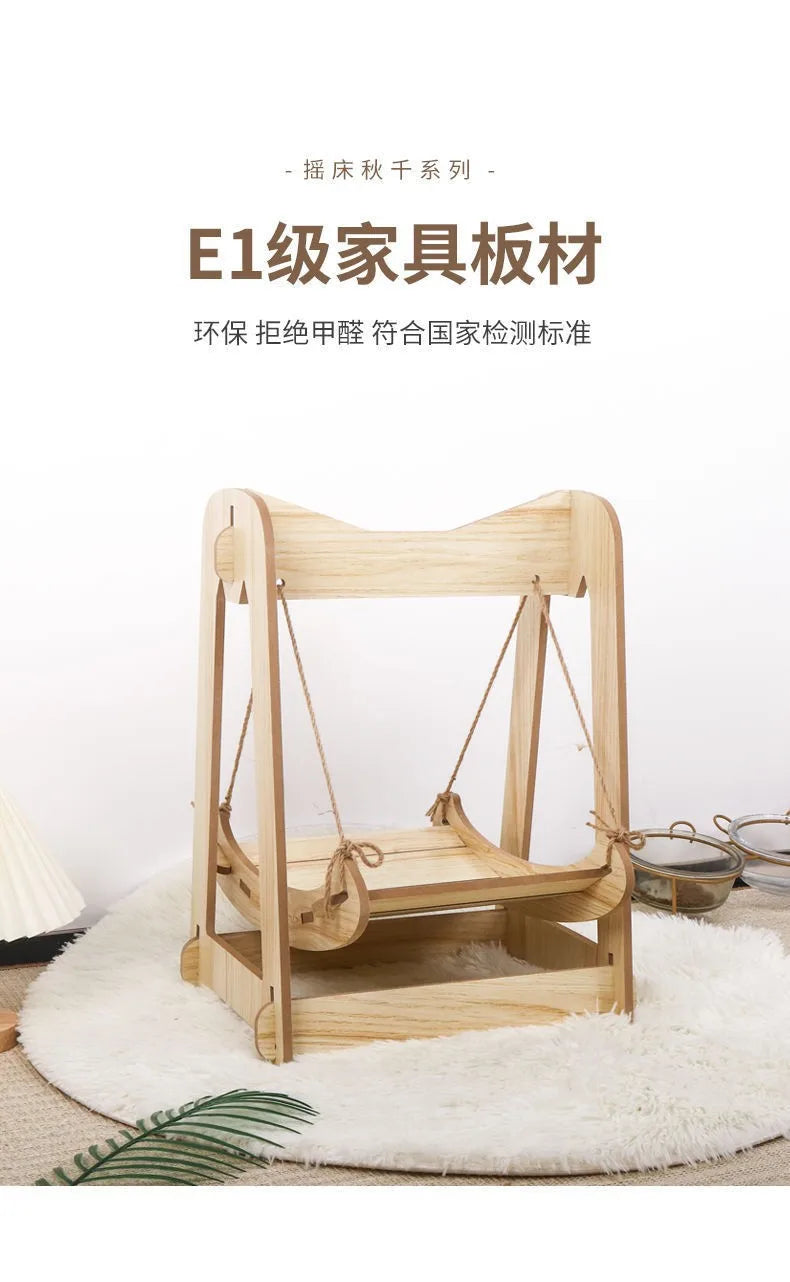 Cat Rocking Chair Removable Washable Anti-rollover
