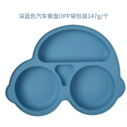 Suction Cartoon Children Dishes Feeding Toddler Training Tableware Retro Kids Smile Face Bowl