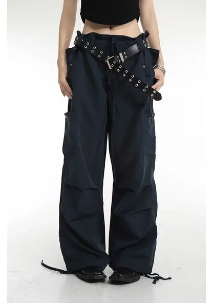 American Retro Street Girl Workwear Pants