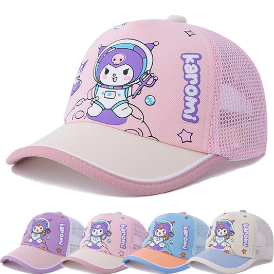 Children's Cartoon Lovely Astronaut-Kuromi Printed Cap