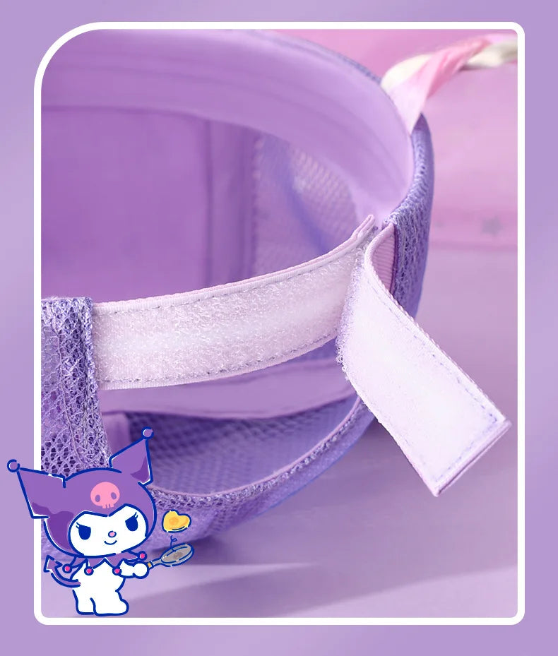 Kuromi Cute Kawaii Wig Braid  Summer Hat Kids Children Aged 5-10