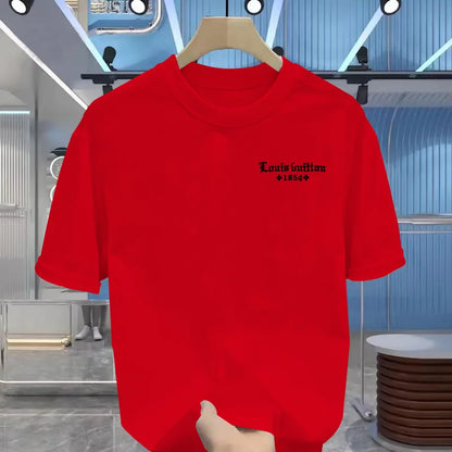 Summer Men's 100% Cotton Casual  Funny Round Neck Short  T-Shirt