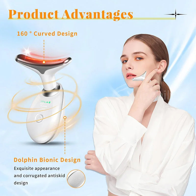 Household Thermal Neck Lifting & Firming Anti-Wrinkle Electric Face Massager –  Skin Tightening & Face Rejuvenation Device