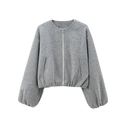 Soft Cropped Bomber Jackets