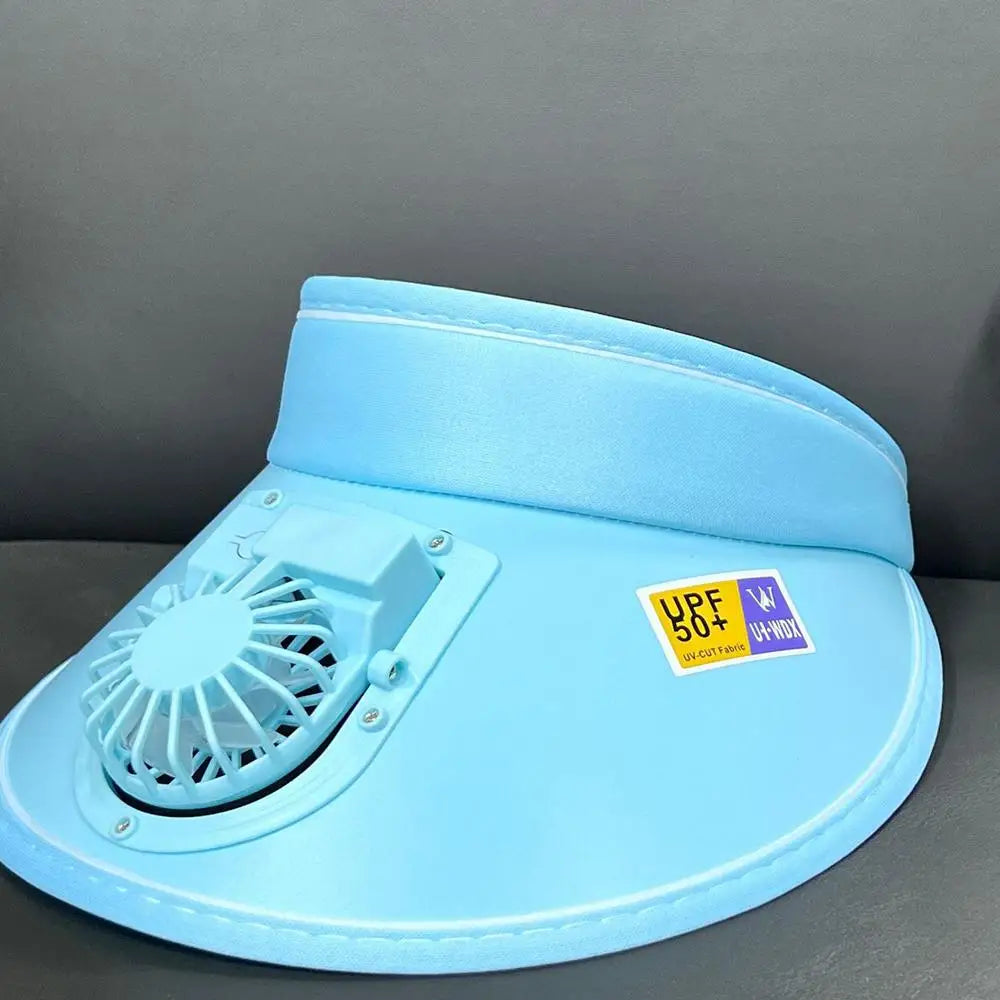 Large Brim USB Charging Sun Protection Fan Hat