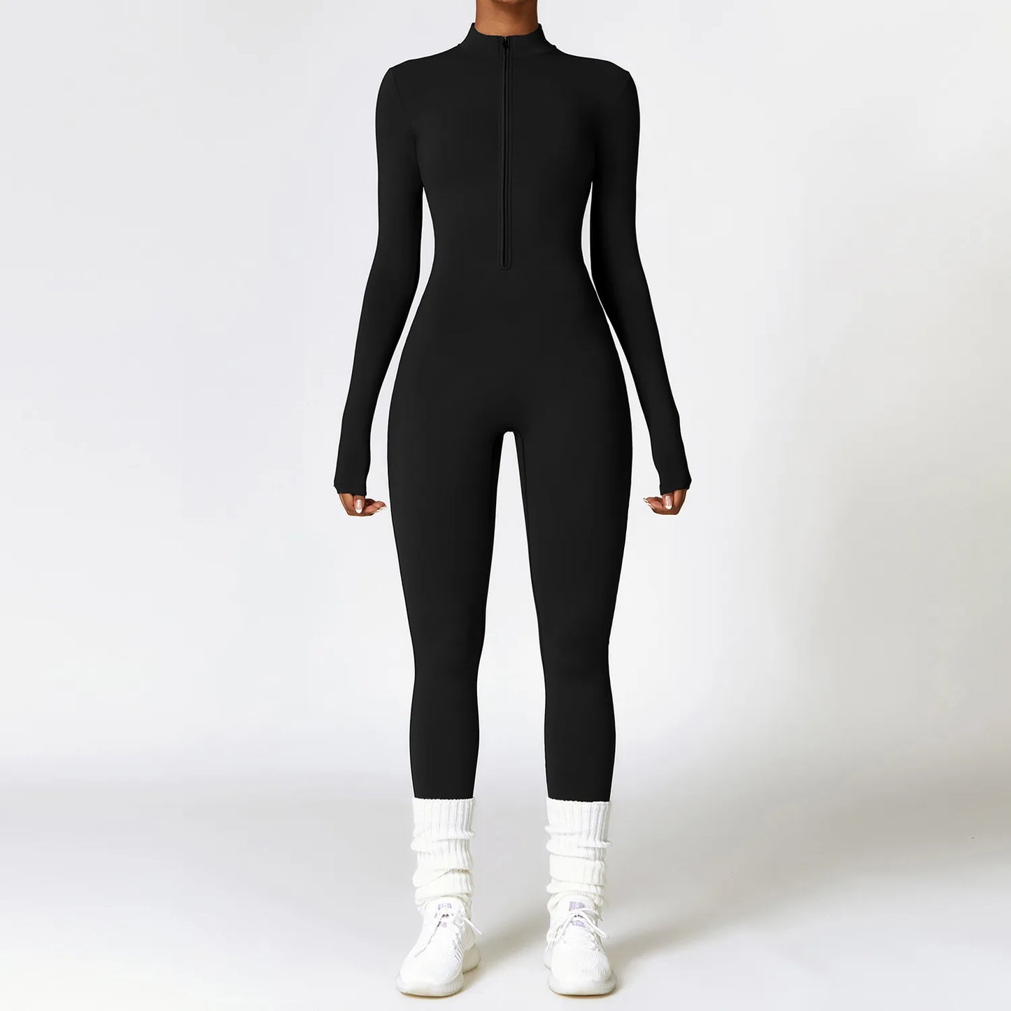 Zipper Yoga Rompers Jumpsuit