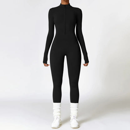 Zipper Yoga Rompers Jumpsuit