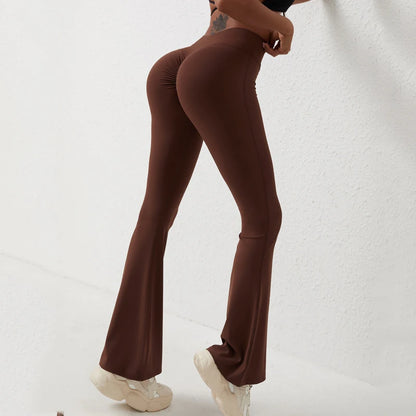 Peach flared  yoga pants
