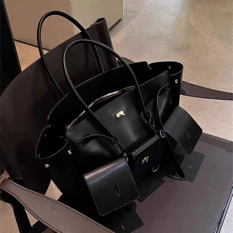 Square Buckle Design Luxury Handbag