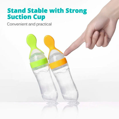 Squeeze Spoon Milk Feeding Bottle