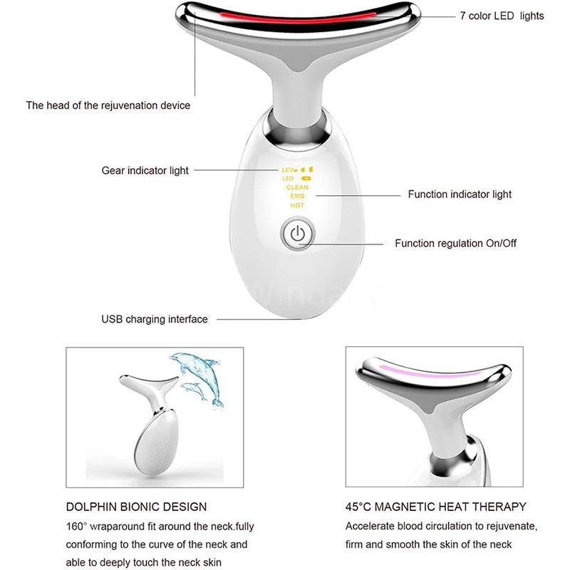 Household Thermal Neck Lifting & Firming Anti-Wrinkle Electric Face Massager –  Skin Tightening & Face Rejuvenation Device
