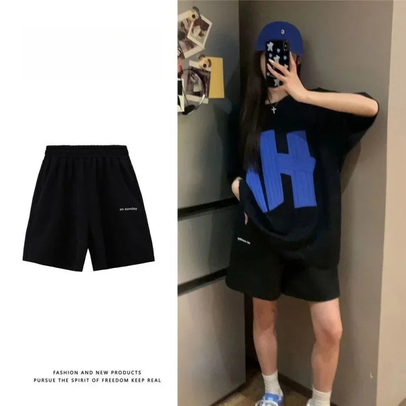 Lazy Summer Loose Fit T-shirt 2pc