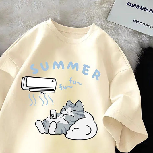 Cute Cat short Sleeve T-shirt