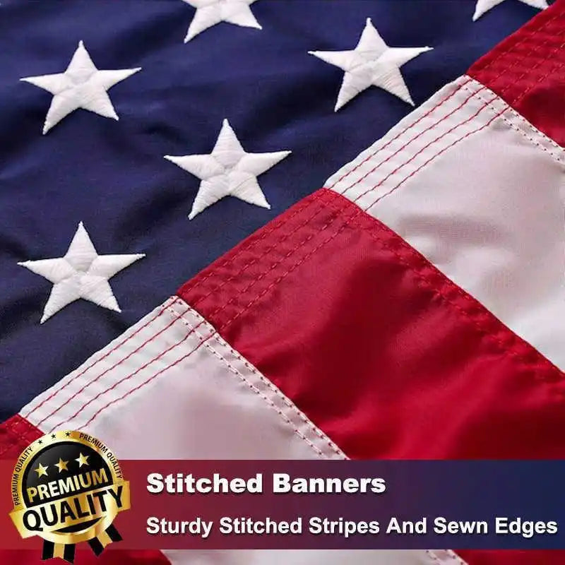 Oxford Nylon American Flag  Embroidered Stars