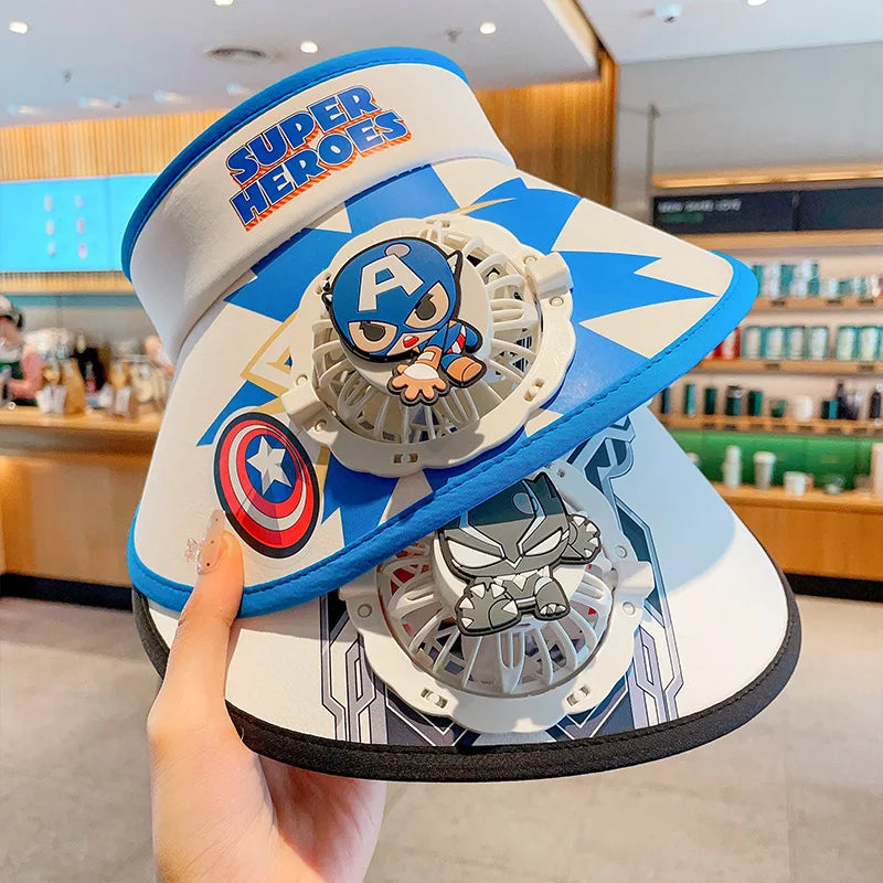 Disney Kids Cooling  USB Chargeable Sun Protection Fan Hat
