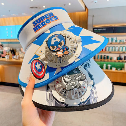 Disney Kids Cooling  USB Chargeable Sun Protection Fan Hat