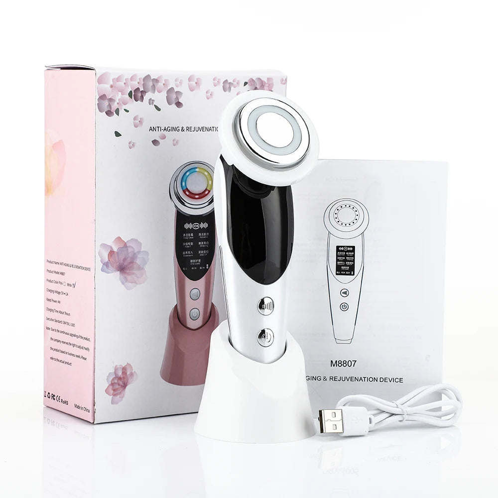 7 in 1 RF EMS  Wrinkle Removal Face Lift Multifunction Facial Massager Skin Care