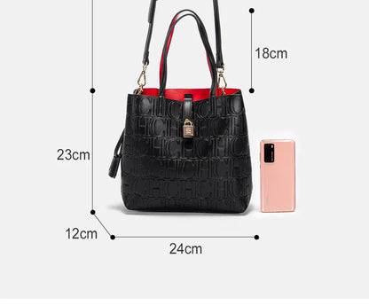 Embossed Leather Handbag
