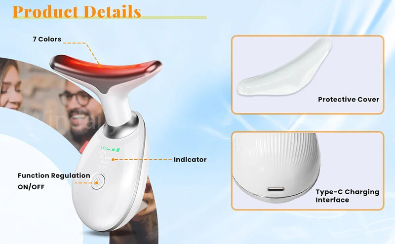 Household Thermal Neck Lifting & Firming Anti-Wrinkle Electric Face Massager –  Skin Tightening & Face Rejuvenation Device