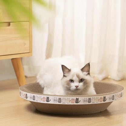Cat Scratcher Cardboard Round Oval Cat Scratch Pad