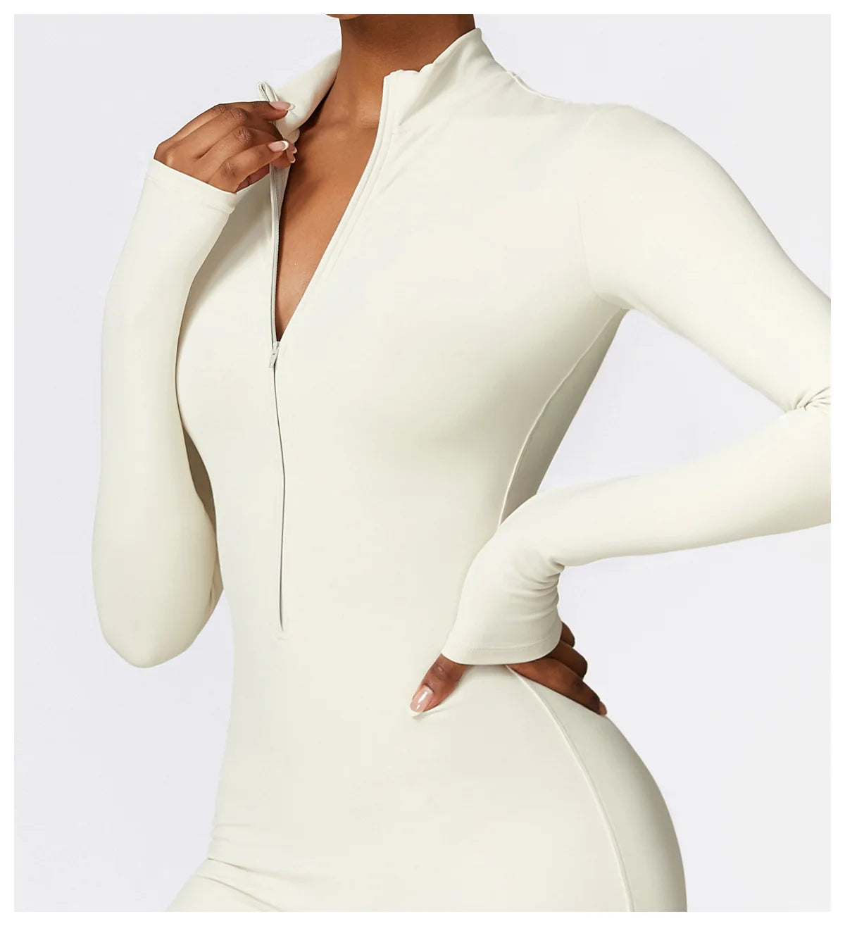 Zipper Yoga Rompers Jumpsuit