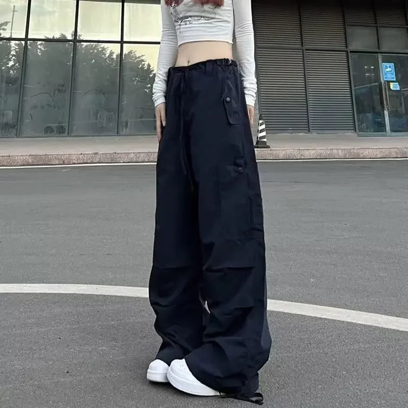 American Retro Street Girl Workwear Pants