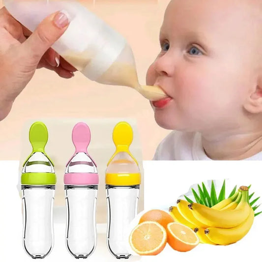 Squeeze Spoon Milk Feeding Bottle