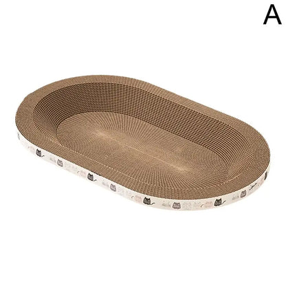 Cat Scratcher Cardboard Round Oval Cat Scratch Pad