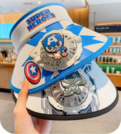 Disney Kids Cooling  USB Chargeable Sun Protection Fan Hat