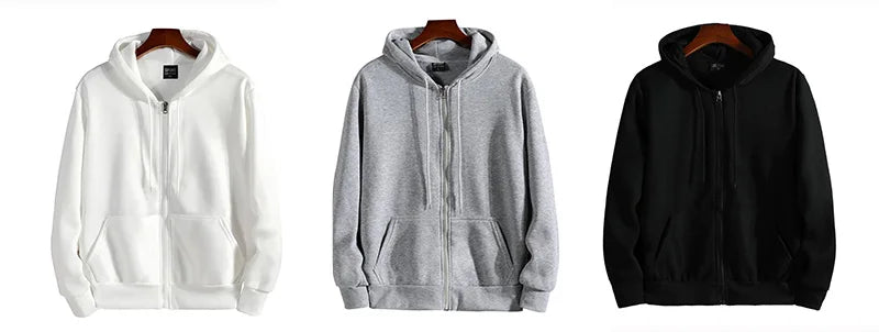 Zipper Hoodies Autumn Winter