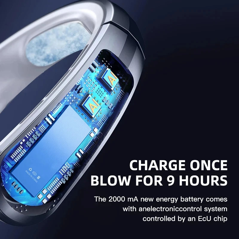 USB Portable Mini Neck Fan 8000mAh