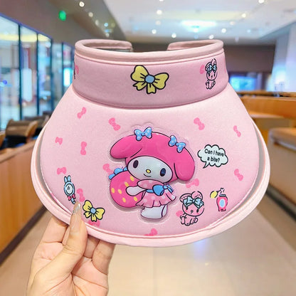 Kuromi Summer Sun Protection kids Hat Hats for Girl Anime