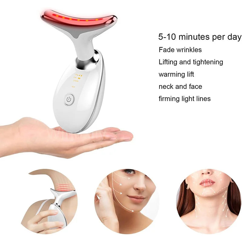 Household Thermal Neck Lifting & Firming Anti-Wrinkle Electric Face Massager –  Skin Tightening & Face Rejuvenation Device