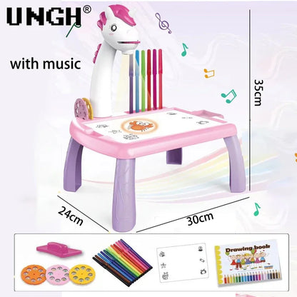 Children led projector drawing table educational board  toys for children