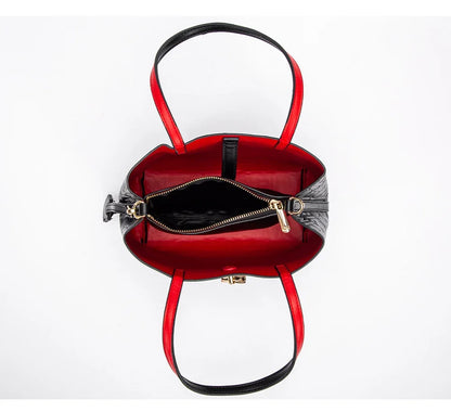 Embossed Leather Handbag
